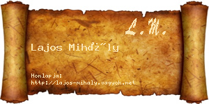 Lajos Mihály névjegykártya