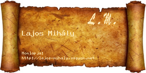 Lajos Mihály névjegykártya