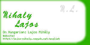mihaly lajos business card